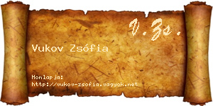 Vukov Zsófia névjegykártya