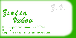 zsofia vukov business card